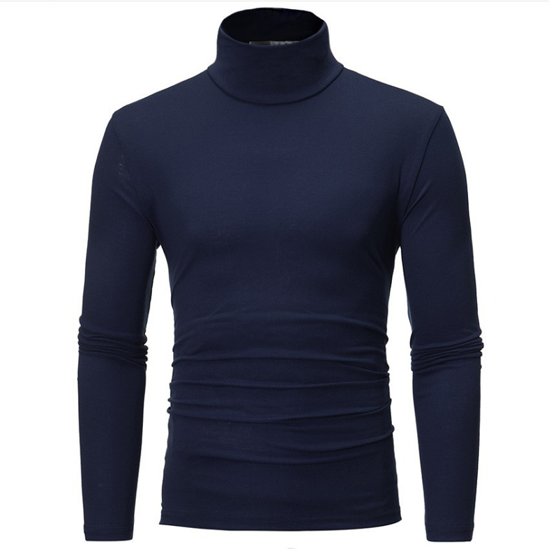 Herren-Shirt mit Stehkragen aus Premium-Milchseide – hohe Elastizität, 3D-geformte Passform, weich, pflegeleicht