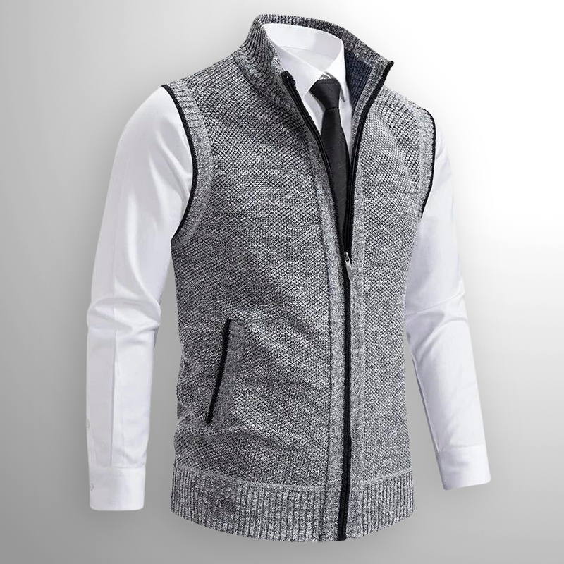 Harrison Ärmellose Strickjacke mit Reißverschluss