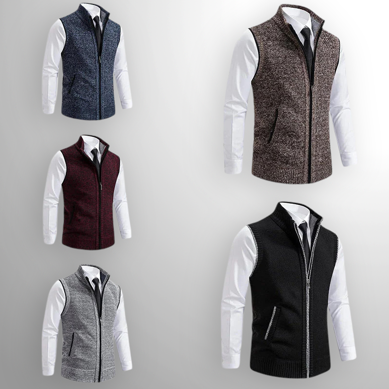 Harrison Ärmellose Strickjacke mit Reißverschluss