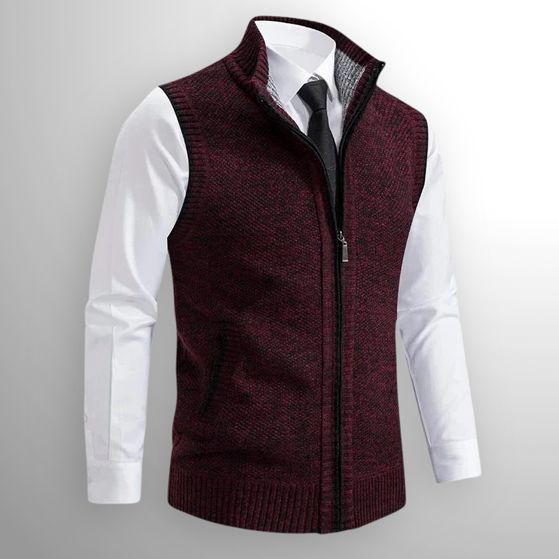 Harrison Ärmellose Strickjacke mit Reißverschluss