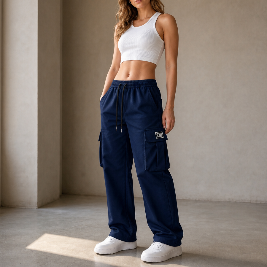 Entspannte Cargo-Hose mit geradem Bein