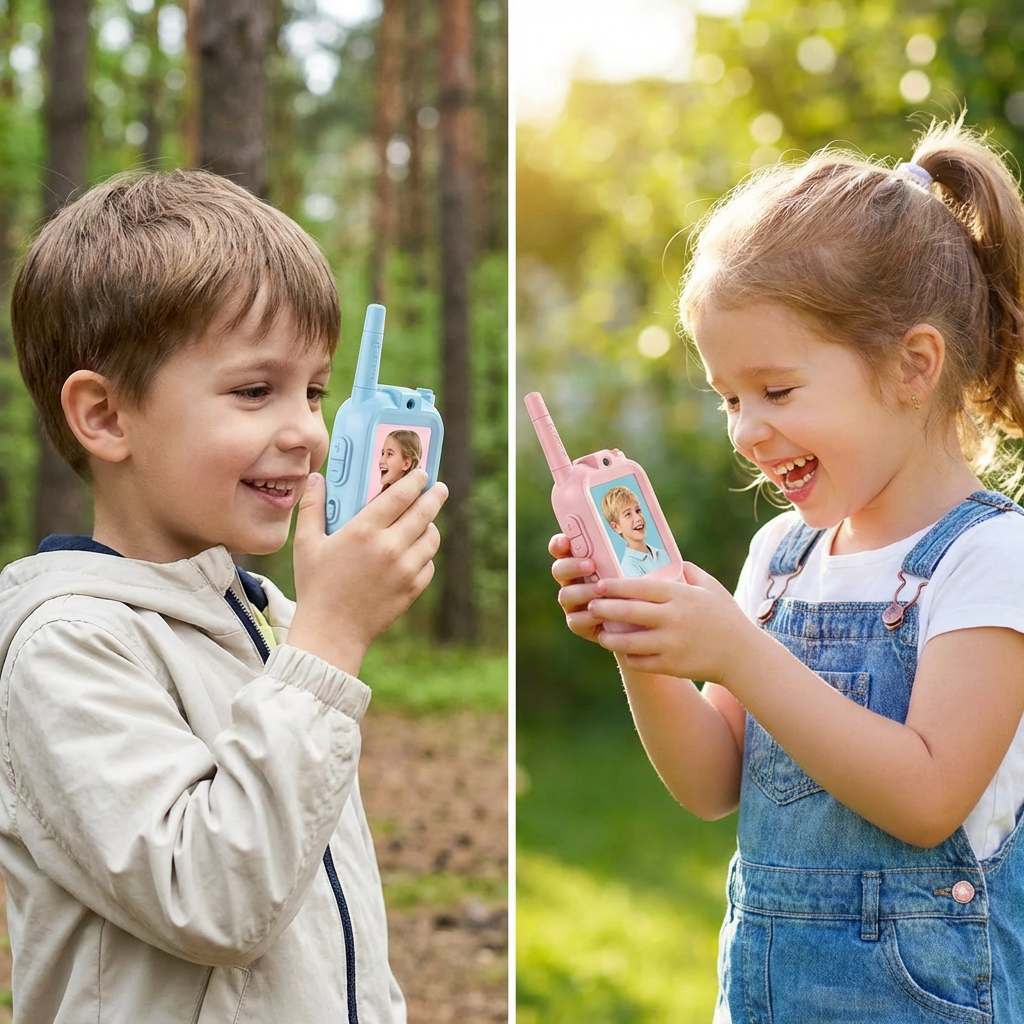 Kinder Video Walkie-Talkie 2er-Pack – Funkgeräte mit Kamera & Bildschirm
