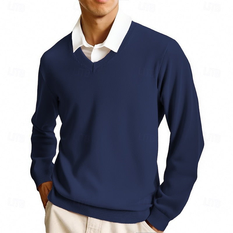 Raffinierter V-Ausschnitt Pullover