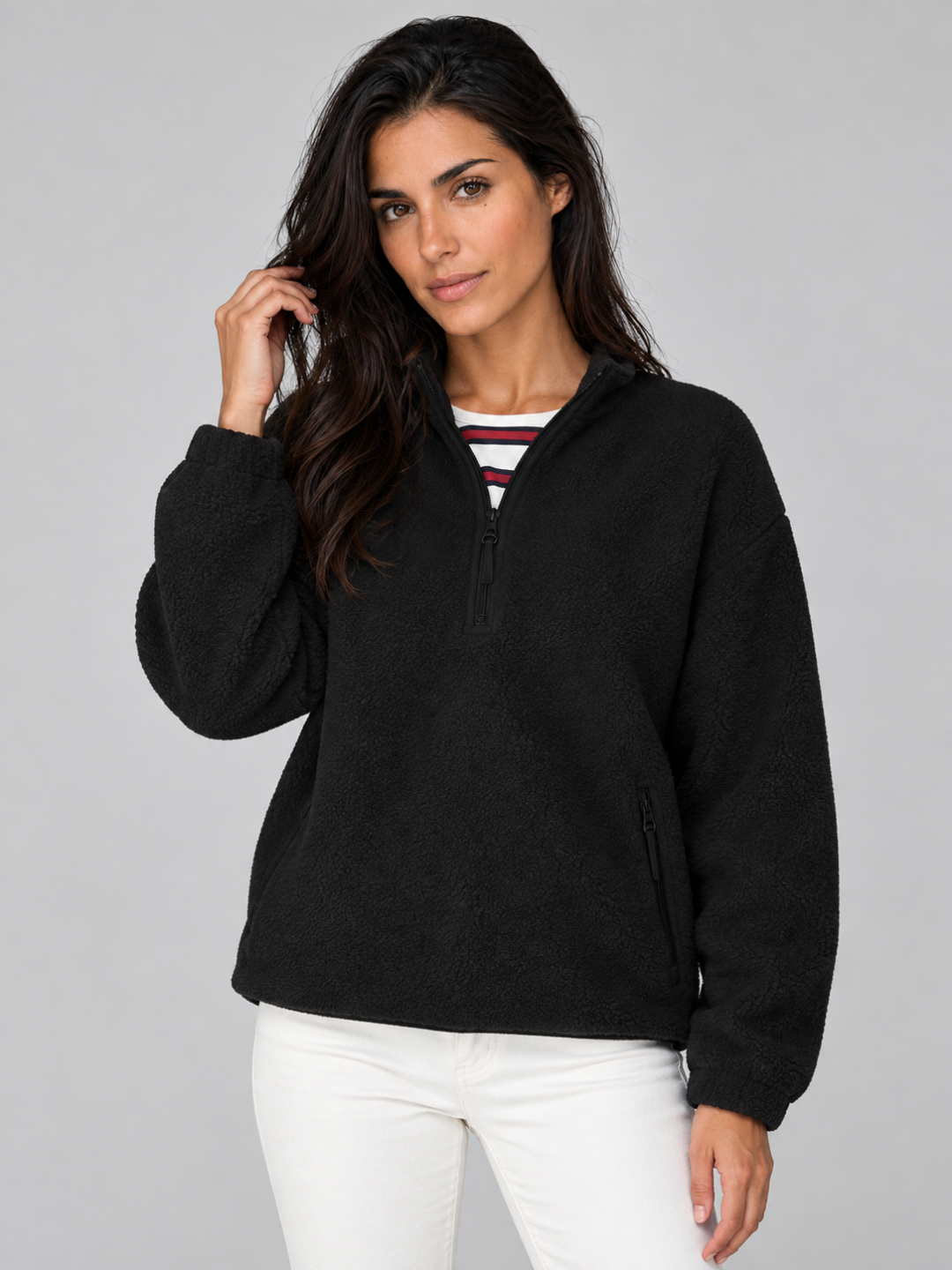 Damen Sherpa Fleece Pullover