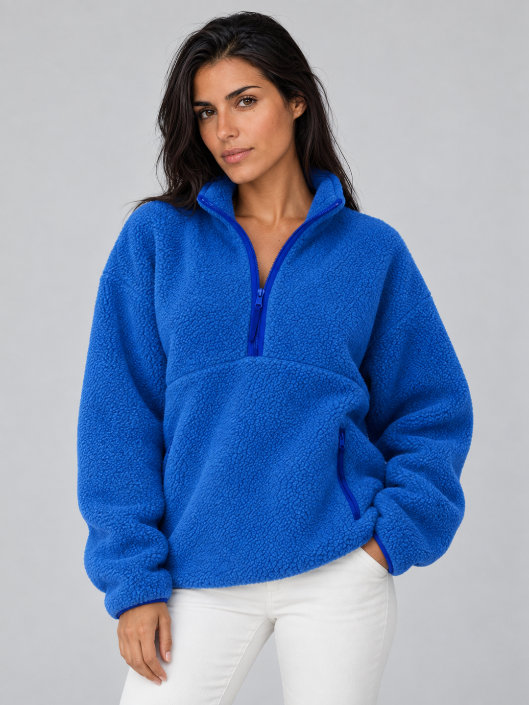 Damen Sherpa Fleece Pullover