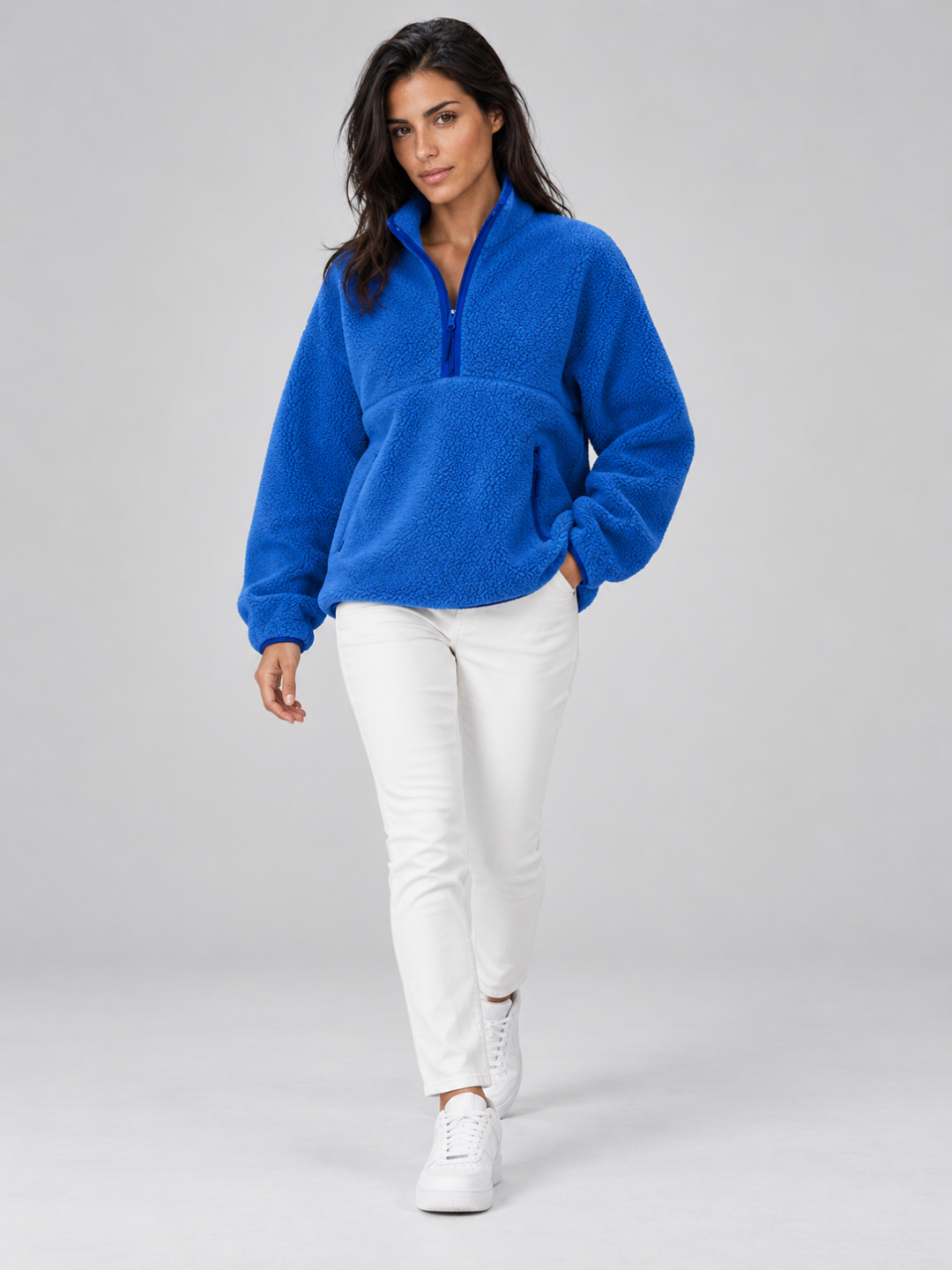 Damen Sherpa Fleece Pullover
