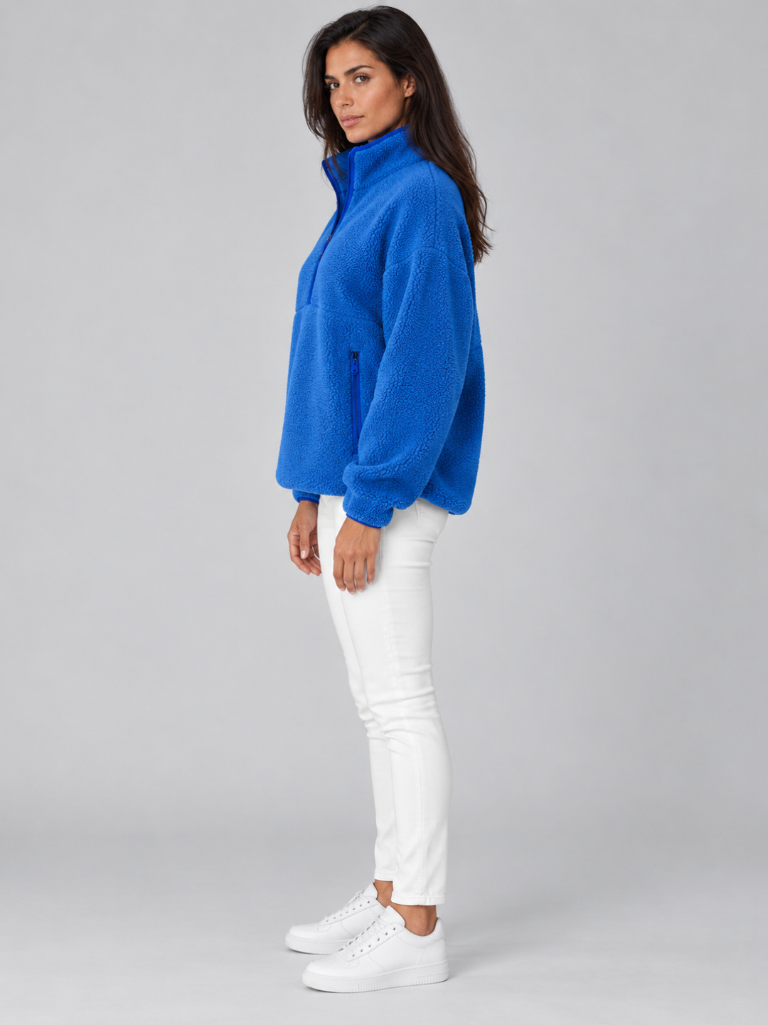 Damen Sherpa Fleece Pullover