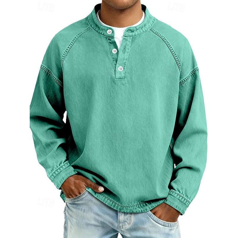 Colby Vintage Washed Henley Shirt