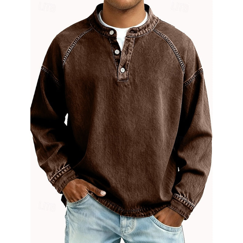 Colby Vintage Washed Henley Shirt